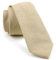 Herren-Krawatte, schmal, einfarbig, leger, Baumwollleinen, schmal geschnitten, Hochzeits-Krawatte - Beige - Einheitsgröße