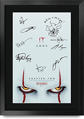 HWC Trading - Poster stampato con autografo, formato A3 FR IT Chapter Two Bill Skarsgård and Cast Gifts per i fan del film memorabilia – A3