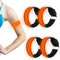 LED Armband, 4 Stück Reflective LED leucht Armbänder Lichtband Kinder Nacht Sicherheits Licht für Laufen Joggen Hundewandern Running Outdoor Sports (Orange)