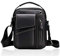 MANNUOSI Herren Schultertaschen Vintage Mode Crossbody Tasche Schwarz 2