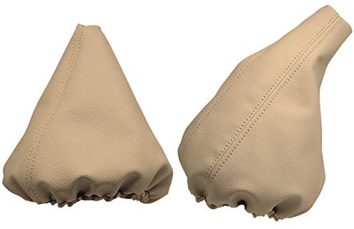 Cargaiter - Schaltsack Schaltmanschette + Handbremsmanschette Kompatibel für Bmw E46 (1990-2007) (Beige)