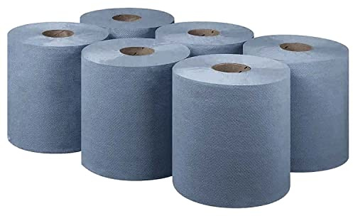 Arctic Hayes 445034 2-lagiges Papier, 6 Rollen, 150 Meter Länge x 190 mm Breite, blau