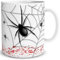 TRIOSK Tasse Spinne gruselig lustig Schwarze Spinnen Horror Geschenk Gruseltasse Spinnennetz Blut Spaßtasse für Männer Jungs Spinnenliebhaber, Keramik 300ml