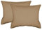jilda-tex 2er Pack Zierkissenhülle Stone-Washed Renforce Lissabon 100% Bio-Baumwolle Knitterlook Stehsaum Bügelfrei Uni Leinen-Optik Bügelfrei GOTS Made in Green (Sand, 2X 50 x 50 cm)