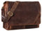 STILORD 'Nick' Umhängetasche Leder Herren Damen Unitasche 15.6 Zoll Laptoptasche Aktentasche Bürotasche Vintage Büffel-Leder, Farbe:kansas - braun