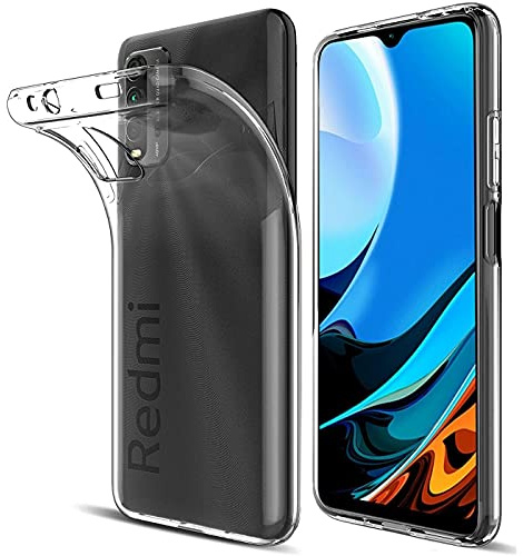 Verco Handyhülle für Xiaomi Redmi 9T Case, Handy Cover für Redmi 9T Hülle Transparent Dünn Klar Silikon, durchsichtig