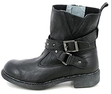 Nero Giardini NeroGiardini - Biker con Doppia Fibbia in Pelle Nera