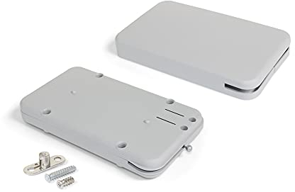 Emuca - Mecanismo para puertas abatibles Miniwinch con tapa, 14 kg, Acero y plástico, Gris