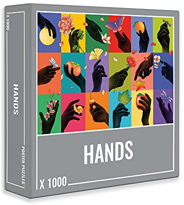 Cloudberries Hands Puzzle 1000 Teile - Premium Erwachsenenpuzzle mit Schönes Collagen-Effekt und eleganter Kunst. In Europa aus nachhaltigem Papier hergestellt.