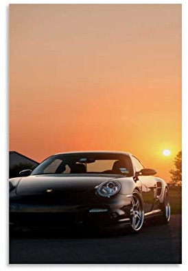 Auto-Poster Porsche 911 Turbo 997, Leinwand-Kunstposter und Wandkunstdruck, modernes Familienschlafzimmerdekor-Poster, 60 x 90 cm