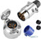 SPARKMOTO Enchufe de Remolque 7 Pins Aluminio Y zócalo Remolque 7 Pines Aluminio Kit,Enchufe 7 Pins para Remolque Impermeable,12V Enchufe de Remolque 7 Polos Metal, con Soporte de Enchufe de Remolque