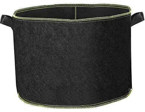 TRIXES Lot de 6 Sacs de Culture de légumes réutilisables Noirs – Grands Pots de Fleurs en Tissu – Utilisation intérieure et extérieure – Sac de Jardinage de 10 litres