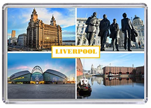 Liverpool England United Kingdom Souvenir Acrylic Fridge Magnet (Standard: 70x45mm)