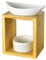 Brûle Parfum Feuillage - Brûleur Fondant Cire Parfumée – Diffuseur Huile Essentielle et Parfum Maison – Bougeoir Aromathérapie Porte Bougie en Bois et Céramique Décoratif - Hauteur: 13 cm - Zen’Arôme