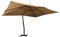 vidaXL Sombrilla Jardín Voladiza con Palo de Madera, Parasol Protector, Refugio Solar, Paraguas para Playa Patio Exterior, Taupe 400x300 cm