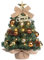 Mini Weihnachtsbaum Kleiner Weihnachtsbaum mit Beleuchtung LED Tisch Weihnachtsbaum klein künstlich geschmückt für Weihnachten Deko 40cm (Braun mit Gold)