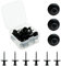 20pcs Picture Hangers Nails Double-Headed Wall Nails Pushpin Hook Hangers Decorative Push Pin Hooks for Home Classroom Office Study Room Drywall (Black)
