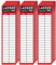 Ladder Inspection Labels 100 Pcs Safety Stickers for Ladders 8.5 x 2 Inch Red Safety Inspection Tags Stickers Vinyl Maintenance Labels Ladder Inspection Tags for Industrial