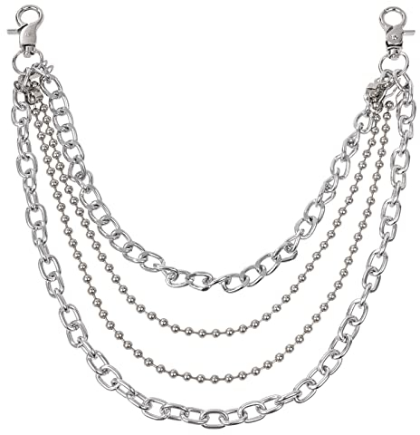 OOTSR Hosekette, Jeanskette Brieftaschekette Mode Hip Hop Kette Gothic Punk Hosekette für Herren und Damen