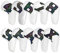 Hauni Golf Club Head Covers 10pcs, Colorful Dazzle Skeleton Pattern, Polyurethane Material, Long Neck Design, Velcro Closure, Golf Iron Set Protection