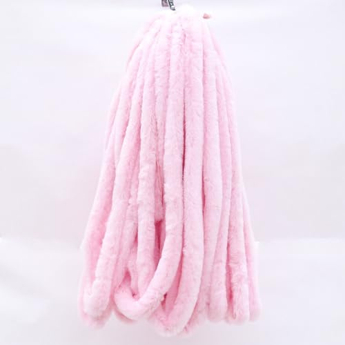 Wambere 2 m 5 cm Kunstfell Band Kunstfell Bordüre Kunstpelz Kunstfell Band Dekoband Handwerk Plüschband Kleidung Liefert Für DIY-Handwerksnähen, Geschenkdekoration, Kleiderdekoration,Rosa