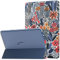 MoKo Funda para Amazon Fire HD 10 Tableta (13ª Generación, Modelo de 2023) 10,1, Funda Plegable Cuero PU para Fire Tablet 10 2023 con Carcasa Translúcida, Auto Activación/Reposo,Flor de Hoja Azul