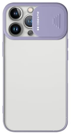 case&me cover trasparente con protezione totale per fotocamera, iPhone 12 Mini, protezione fotocamera rimovibile, viola