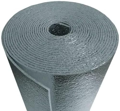 USEP 5mm R8 Reflective Foam Core Insulation Radiant Barrier Double Sided Aluminum Foil Cold and Heat Shield Thermal Insulation for Ceilings Walls Steel Buildings Roofing HVAC Etc (2ft x 10ft)