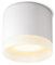 SSC-LUXon VORA LED Aufbaulampe rund weiß pulverbeschichtet - Deckenleuchte Wohnzimmer mit Leuchtrand inkl. GX53 warmweiß 5W