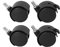 Set of 4 Screw in Caster Wheels - 2 with Lock Function