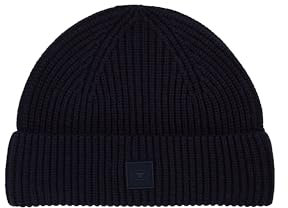 TOM TAILOR Herren 1043445 Beanie Strick-Mütze, 13160-Knitted Navy Melange, One Size