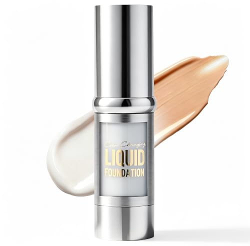 VIOLA HOUSE Farbwechsel-Foundation für Reife Haut, Selbstanpassendes Natürliches Finish Passend Zu Ihrem Hautton, Leichtes Concealer-Makeup, Langanhaltend & Wasserfest 30ml/1.0 Fl Oz (Dunkle Hautton)