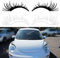 RTRTGS Augenbrauen Scheinwerfer Aufkleber Wimpern Leichte Autoaufkleber Auto Wimpern Aufkleber Abnehmbarer Wimpern-Autoaufkleber, Modifizierter Autoaufkleber, Dekorativer KöRperaufkleber