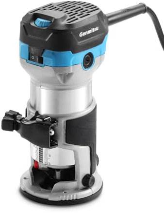 SainSmart 1,25 HP Handtrimmer-Router, kompakter Holzwerkzeug-Router mit Festbasis, 6 variable Geschwindigkeiten, ausgestattet mit 1/4“ Spannzange, ideal für CNC-Holzarbeiten und DIY-Projekte