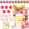 JeVenis Pink Balls Tortendeko Rosa Cake Kuchen Dekoration Disco Party Kindergeburtstag Disco Kuchen Geschenk