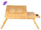 Support pour Ordinateur pour lit ou canapé,Petite table en bambou pour ordinateur portable,pour Gaucher et Droitier, Plateau ajustable ,Trous d’aération,Petit tiroir -66*35*30 cm-couleur bois