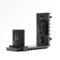 CCJH Guía de suelo ajustable para puerta corredera, puerta de granero de pared/parte inferior de puerta corredera, negro