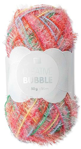 Frida's Wollhaus Rico Design 50 g Creative Bubble Schwammgarn Wolle Stricken Häkeln 57 Farben (003 | Print Multicolor)