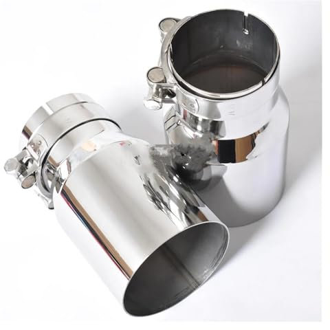 LENTLY Auspuff Endrohr 1 STÜCK Auto-Auspuffrohr Universal Single Straight Muffler Tip Edelstahl-Auspuffsystem-Endrohr Für Mitsubishi Endrohr(ID 51 OD 101 MM)