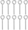 10 Pezzi M6 golfari bullone occhielli,Bullone a occhiello inox 304,75mm argento filettatura maschio bullone ad anello,Antiruggine anelli acciaio con vite,per Esterni Casa Fissaggio e sospensione