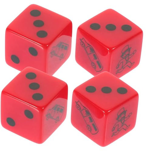 ifundom 2satz Spielwürfel Aus Kunststoff Für Brettspiele Große Tragbare Würfel Für Familienfeiern Und Partys Im Bar Stil Praktische Spielwürfel Für Hause Und Unterwegs