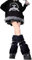 Stulpen Damen Kunstpelz Plüsch Beinwärmer, Fur leg Warmers with Gürtel, Furry Fuzzy Beinstulpen fell stulpen bein,für Winterwärmer Karneval Fasching Mottoparty Verkleidung (Schwarz, Einheitsgröße)