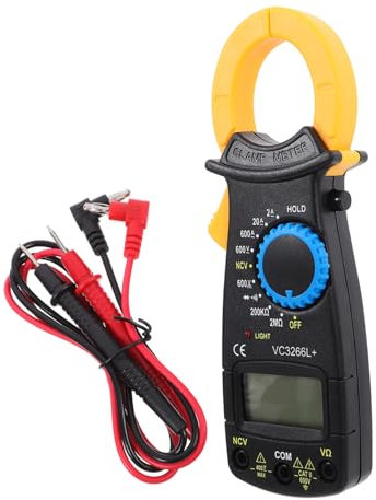 Uonlytech Digitales Zangenmultimeter 3266l mit Berührungsloser Strommesszange Ac Dc Robustes Taschenmultimeter aus Abs mit 600v Spannung und 200-600a Strom für Autoinstallation und Mobile