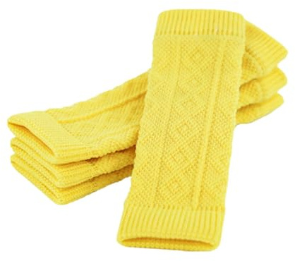 Tuxxjzm Gestrickte Hunde-Beinwärmer, Ellenbogenschutz, 4 Stück, gestrickte Socken für Hundebeine, Stützbeinschutz, Hundesocken, Knieschützer, Beinwärmer, Bandagen, Ellenbogen-Schutzhülle für