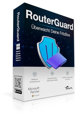 Fritz!Box Wächter - RouterGuard 2025 WLAN Schutz - Fritz!Box Schutz - Hacker Abwehr- Router-Sicherheitssoftware - Windows 11, 10, 8.1, 7