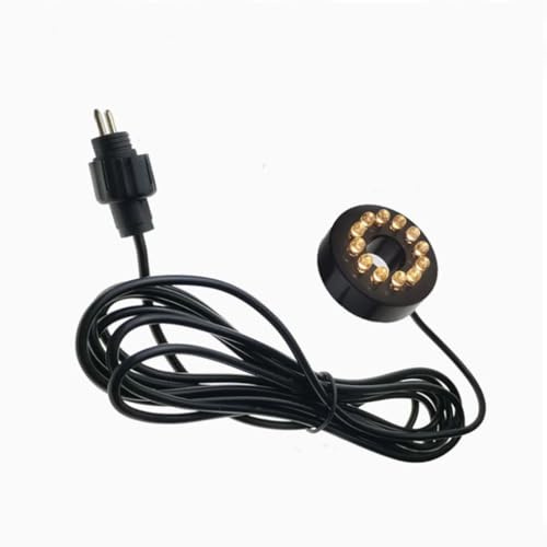 SGSLT Ersatz 12 V Unterwasser 12 LED Lichter Ring Tauchbrunnen Teich Unterwasser Lichter (Warmweiß)