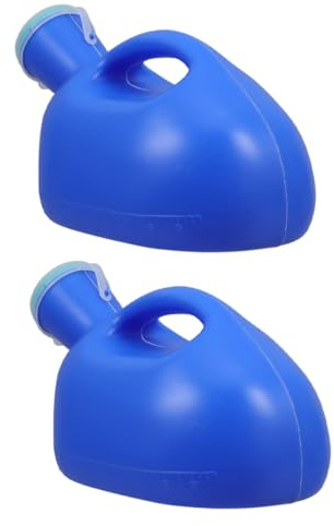 Gatuida Tragbares Urinal für Männer 2 Stück mit Deckel aus Pp und Pet Tropfsicher und Leicht zu Reinigen für Camping und Nächtliche Nutzung