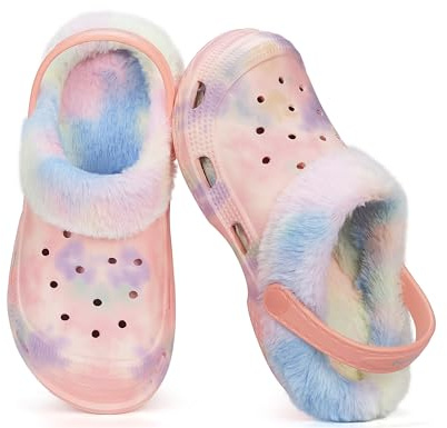 Pyrathon Zuecos Invierno de Mujer Clasico EVA con Forro Pantuflas Caliente Graffiti 39EU