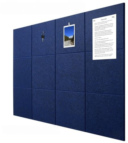 Hiseng 12 Stück Akustikpaneele Selbstklebend 30x30cm Minimalist Schalldämmung Wandpaneele Akustikplatten Schallabsorber Wand für Schallschutz Büro Tür Wall Gaming Tonstudio (Marineblau,30x30cm)