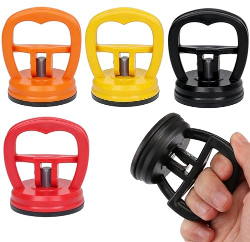 OPVYAEU Juego de 4 Ventosas Sacabollos Coche, Mini Extractor de Abolladuras, Quitabollos para Reparación Carrocería, Herramienta Abolladuras para Casa y Taller